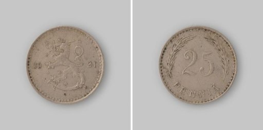 25 penniä from Finland, 1921