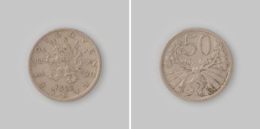 50 halers from Czechoslovakia, 1922