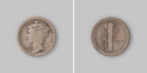 Dime or 10 cents from the United States of America, 1918