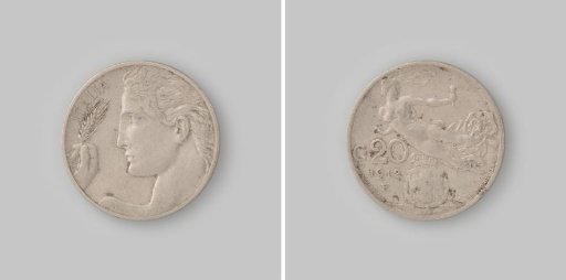 20 centesimi from Italy of King Vittorio Emanuele III, 1912
