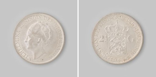 Dutch 2½ guilders for the Dutch East Indies, 1943