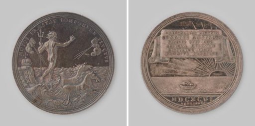 Commemorative medal for the suppression of the Anabaptist riot in Amsterdam 1696 (large model)