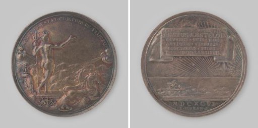 Commemorative medal for the suppression of the Anabaptist riot in Amsterdam 1696 (medium model)