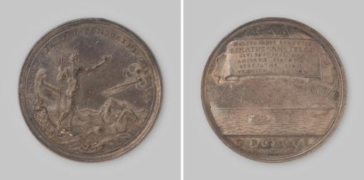Commemorative medal for the suppression of the Anabaptist riot in Amsterdam 1696 (large model)