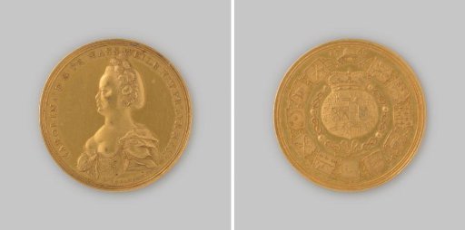 Diet medal of Friesland in the name of Princess Carolina of Nassau-Weilburg 1765