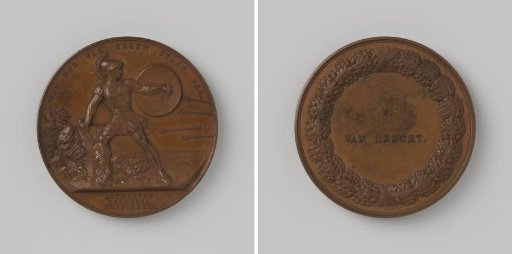 Reward Medal for the Defenders of the Citadel of Antwerp 1832, in the name of P. van Drecht