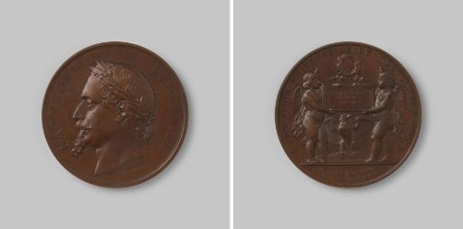 Prize Medal of the World Exhibition in Paris 1867, in the name of the Société Royale d'Archéologie Pays-Bas.