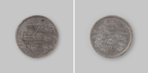 Satirical Medal on J. Hilman at the Renovation of the City Theatre in Amsterdam 1873