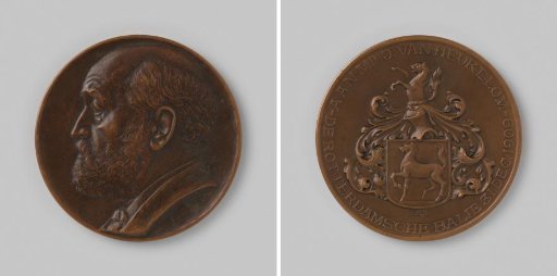 Portrait medal of J. van Heukelom 1909