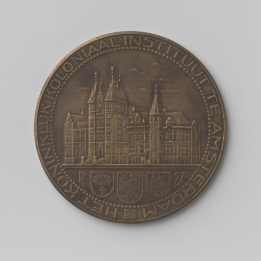 Inauguration of the new building of the Royal Colonial Institute in Amsterdam (Society for Numismatic Art 1926, second medal)