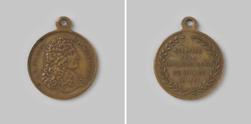 In commemoration of the founding of the Manufacture Royale des Gobelins under J.B. Colbert in 1667