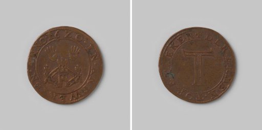 Peat medal for the poor of Antwerp 1620