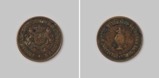 Advertising medal of the sparkling water factory Piccaluga and Co., court supplier in the Netherlands