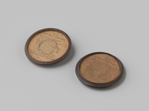 Box for a medal on the murder of the De Wit brothers 1672 with inserted poems