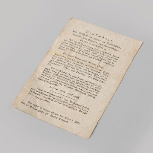 Explanation of the medal Fourth Commandment by the firm Loos in Berlin