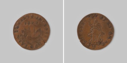 Accounting medal from Antwerp on the difficult times 1565