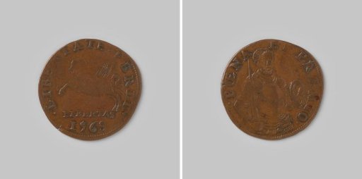 Accounting medal from Antwerp on Philip II's threats against the rebels 1568