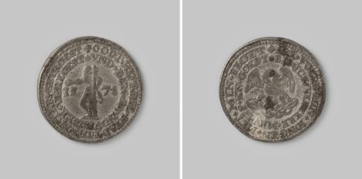 Accounting medal (lead cast) on the liberation of Deventer 1578