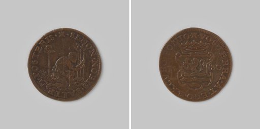 Accounting medal from Middelburg on the offer of sovereignty to William of Orange 1580