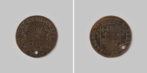 Accounting token on the inauguration of the Duke of Anjou in Flanders 1582