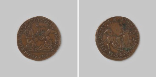 Accounting token from Dordrecht on the Dutch aversion to the Duke of Anjou 1583
