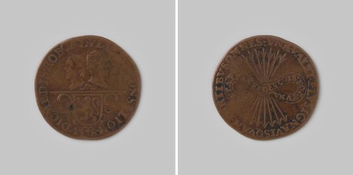 Accounting token from Bruges on the merits of William of Orange 1584
