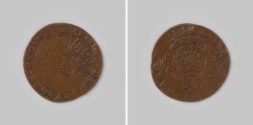 Accounting token from Middelburg on the expected aid from Queen Elizabeth of England 1586
