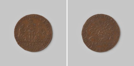 Accounting token from Dordrecht on the famine in Artois 1587