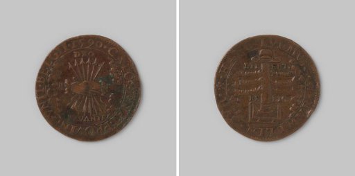 Accounting token from Dordrecht for the States General on the appointment of Prince Maurice as stadtholder 1590