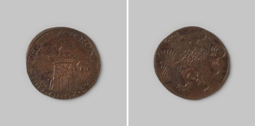 Accounting token from Dordrecht on the inclination of the States to peace 1595
