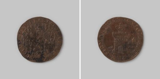 Calculation medal from Dordrecht on the treachery of the Spaniards 1596