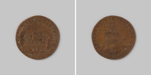 Calculation medal from Dordrecht on the rejection of mediation by the German Emperor 1596