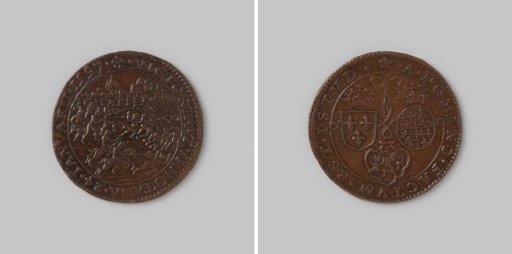 Calculation medal from Dordrecht on the victory in the Battle of Turnhout 1597