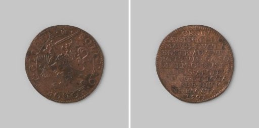 Calculation medal from Dordrecht on the victory in the Battle of Turnhout 1597