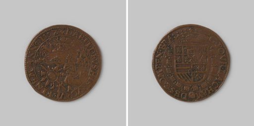 Calculation medal from Antwerp for the Chamber of Accounts of Brabant on the desire for peace 1597