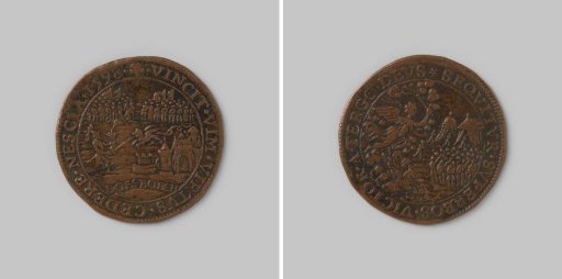 Calculation medal from Dordrecht on the victory of Prince Maurice over Mendoça at Doesburg 1598