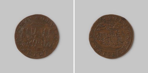 Calculation medal from Dordrecht on the campaign along the Rhine by Cardinal Andreas of Austria