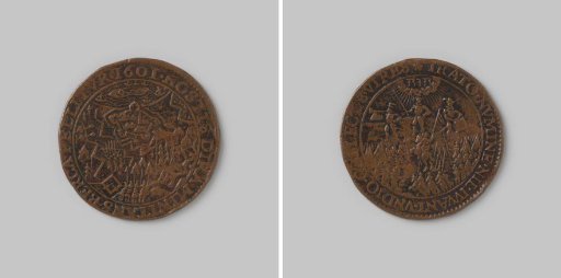 Calculation medal from Dordrecht (?) on the capture of Rijnberk by Prince Maurice 1601