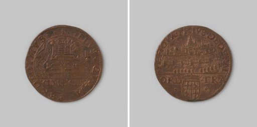 Calculation medal from Utrecht for the States of Utrecht on the capture of Sluis and the surrender of Ostend 1604