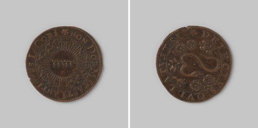 Calculation medal from Dordrecht on the failed attack on the Parliament in London 1605