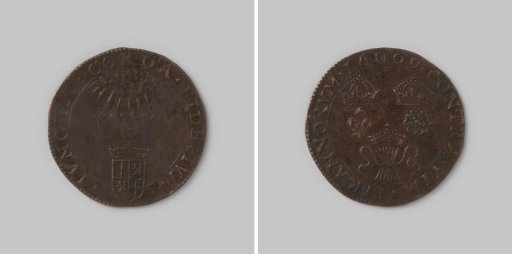 Accounting token from Utrecht on the renewal of the alliance of the Netherlands with England and France, 1609