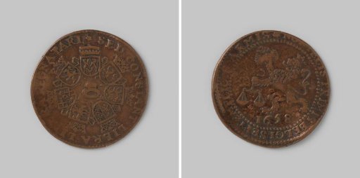 Calculation token from Dordrecht on Dutch aid to Denmark 1658