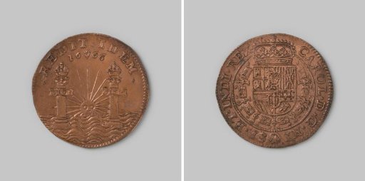 Calculation token from Antwerp on King Charles II of Spain 1666