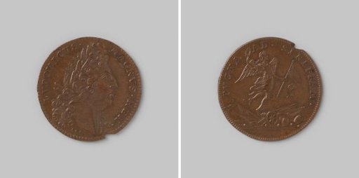 Accounting token from Nuremberg on the victory of Louis XIV of France in the Battle of Seneffe 1674
