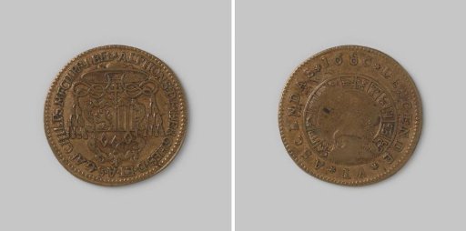 Accounting token for Alphons van Bergen, Archbishop of Mechelen 1686
