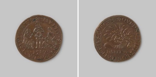 Accounting token from Dordrecht on the famine in Artois 1587