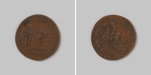 Accounting token from Dordrecht on the victory of Prince Maurice over Mendoça at Doesburg 1598