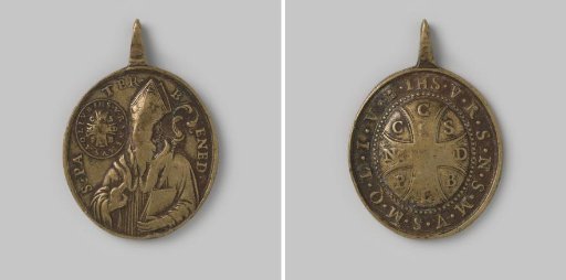 Religious pendant with St Father Benedict