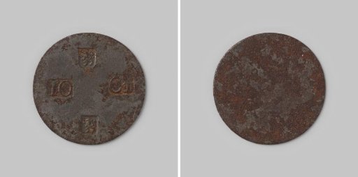 Payment token (house coin) with a value of ten cents, for penal prison Leeuwarden