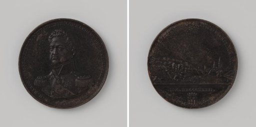 General Chassé spares the city of Antwerp, 1832, cast in iron